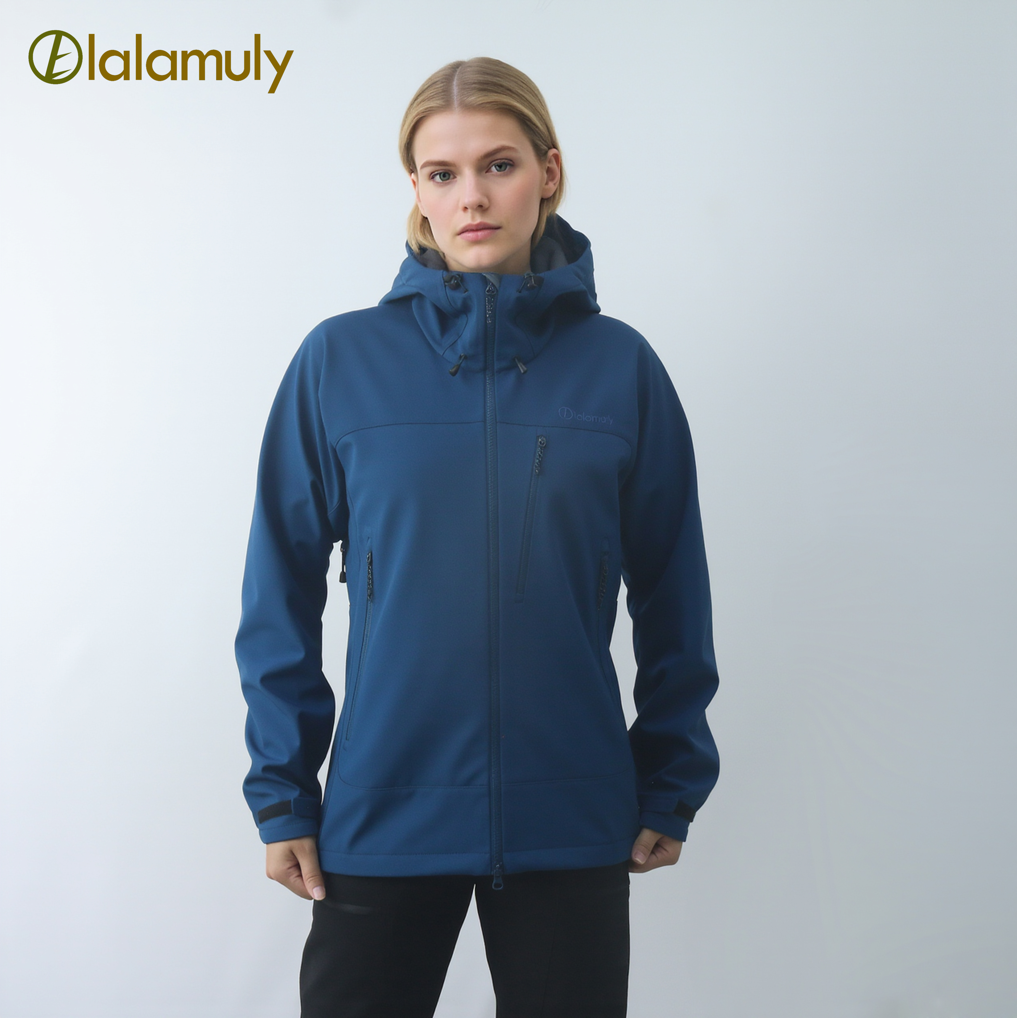 Lalamuly抓绒软壳风衣女防水防风保暖透气户外运动登山徒步休闲