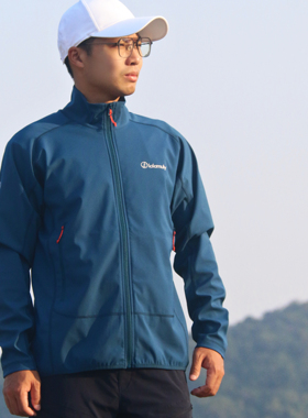 Lalamuly男士软壳冲锋衣防泼水薄绒夹克外套登山城市户外休闲风衣