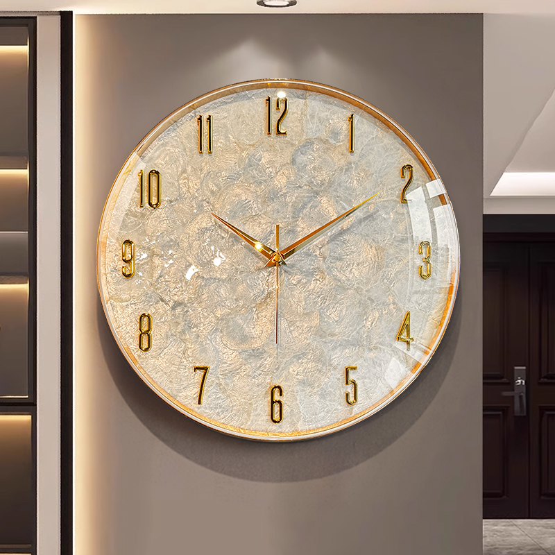 2024新款高端挂钟客厅轻奢高档挂墙挂表K大气现代简约静音创意钟