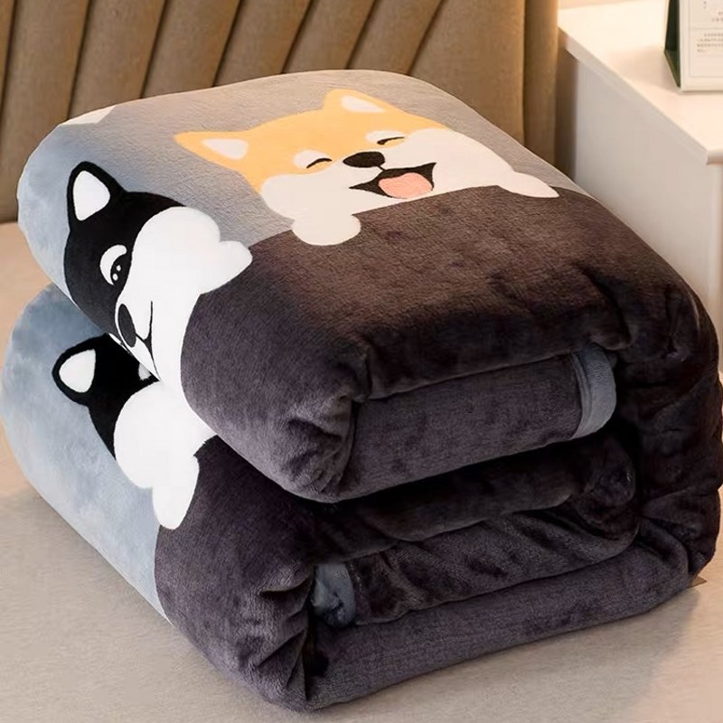 云貂绒夏被毯魔法绒加厚珊瑚法兰绒毯单人双人毛毯U子绒床单空调