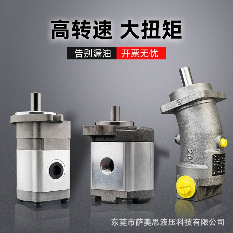 可定制进口高速齿轮液压马达水泵割草机钻机大扭矩斜轴柱塞油马达