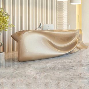 玻璃钢弧形前台接待台收银台创意公司咨询台酒店大堂售楼部接待台