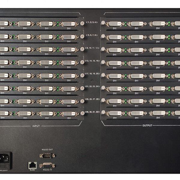 32进32出DVI矩阵 16/28口24/32路入高清DVI矩阵切换器插卡式遥控