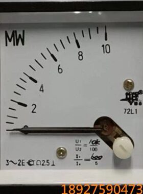 广东德庆电表 DB 德表 交流功率表72L1-10MW 600/5A 10K/100V分体
