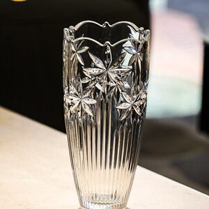 捷克BOHEMIA进口现代时尚水晶花瓶家用客厅餐桌插花透明玻璃花瓶