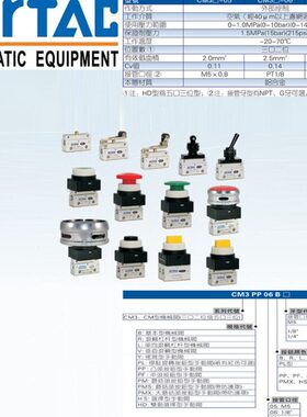 原装亚德客CM3B-M5/06/08 CM3R-M5/06/08机械阀