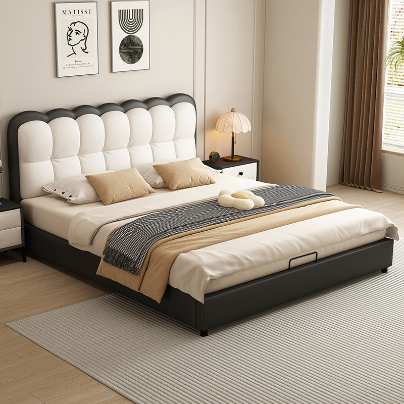 实木床家用1.5m单人床现代简约2026新款主卧室婚床1米8软包双人床