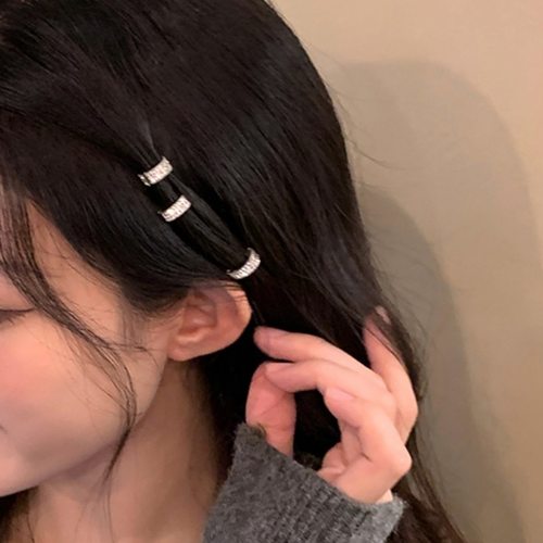 【下单立减50】明星同款高颅顶圆形金属发扣刘海夹女前额侧边_JK