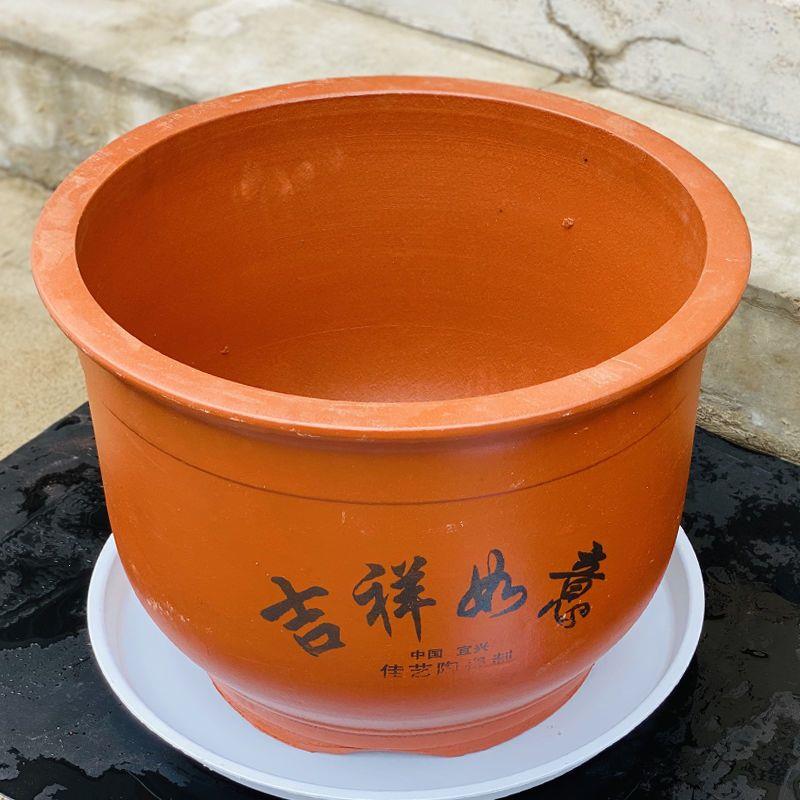 精品紫砂红色加厚圆形大
