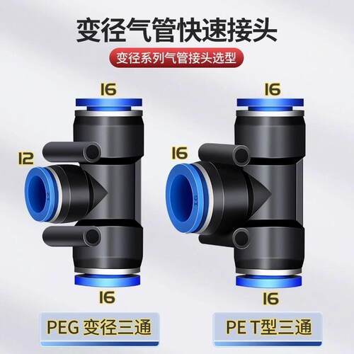 整包气动接头PE-8塑料三