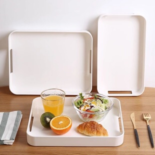 茶盘ins塑料北欧托盘长方形商用端菜餐盘家用餐厅防滑茶杯盘子