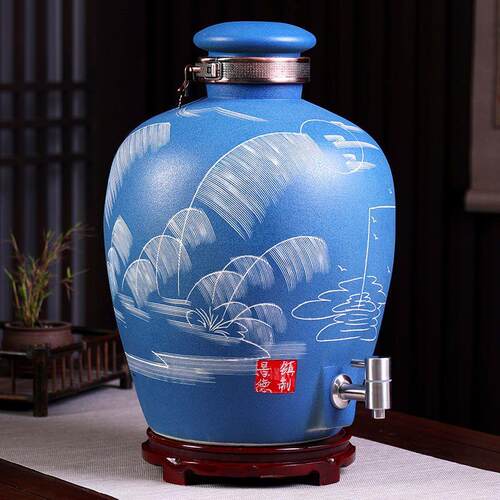 泡酒坛子10斤235装景德镇