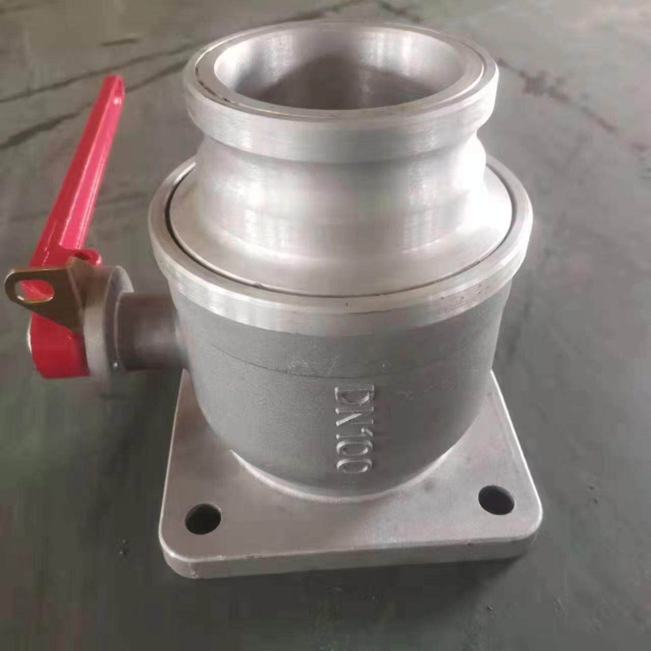 德国品质吸污车配件阀门4/6寸直通不锈钢球阀DN100/150排污阀带出