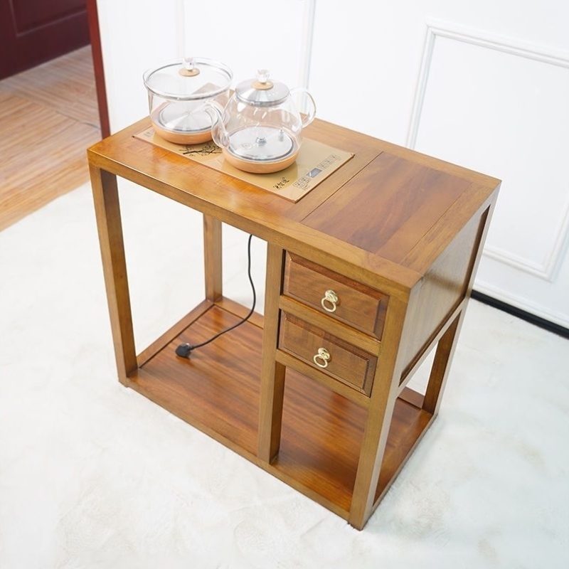 小茶台家用茶边柜烧水壶木框茶桌茶水柜实木烧水壶泡茶专用嵌入式