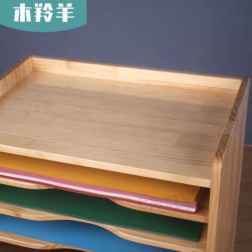 儿童绘画纸柜实木四开卡
