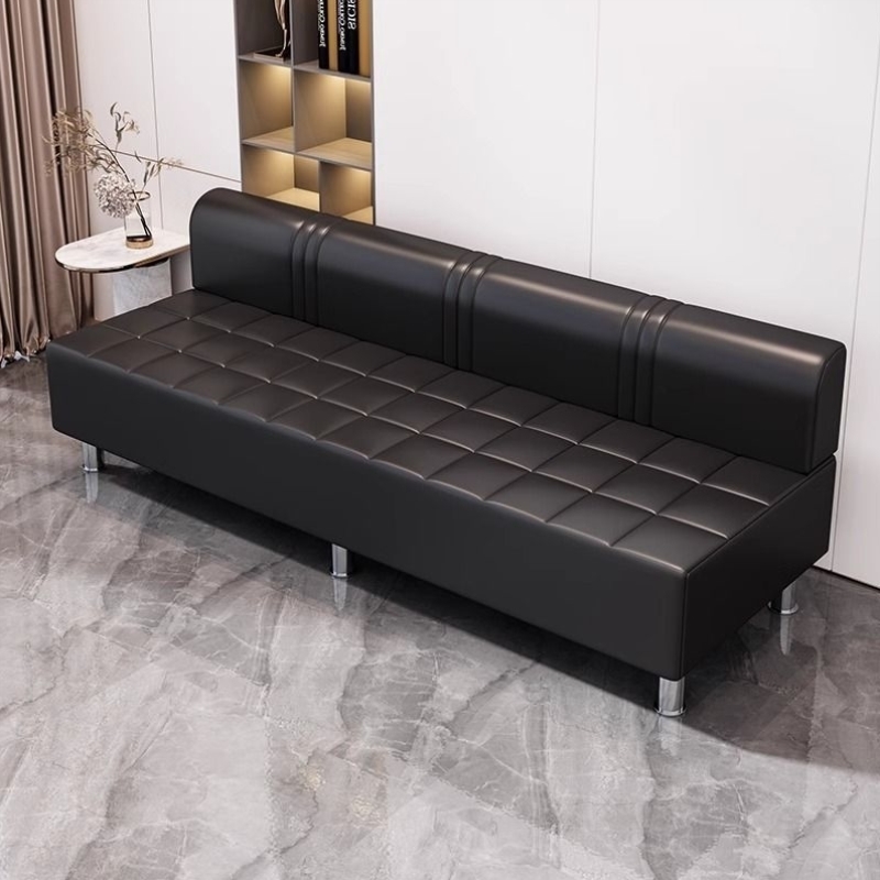 理发店等候椅定制美发店网红发廊客人休息区沙发等待长条专用椅子