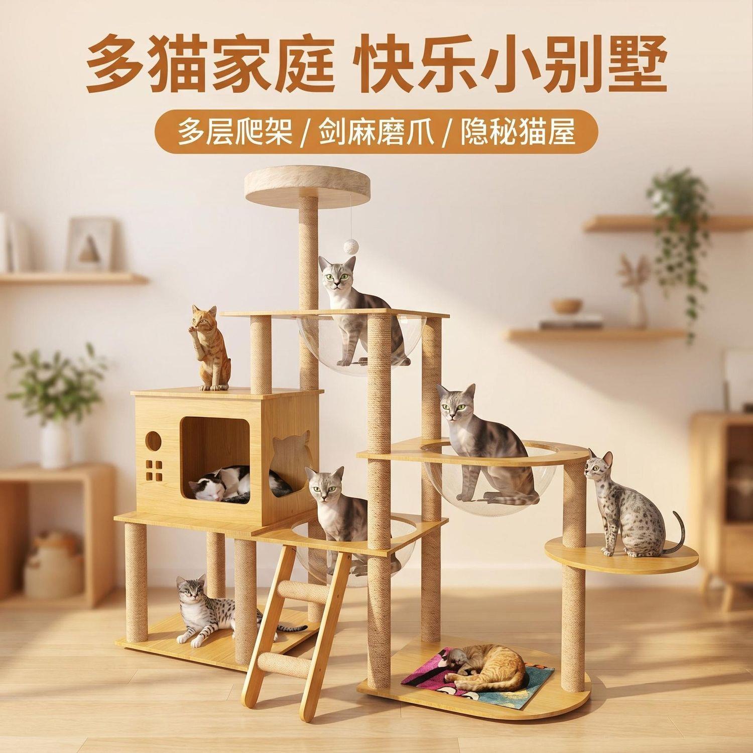 猫爬架】超大容量多猫实