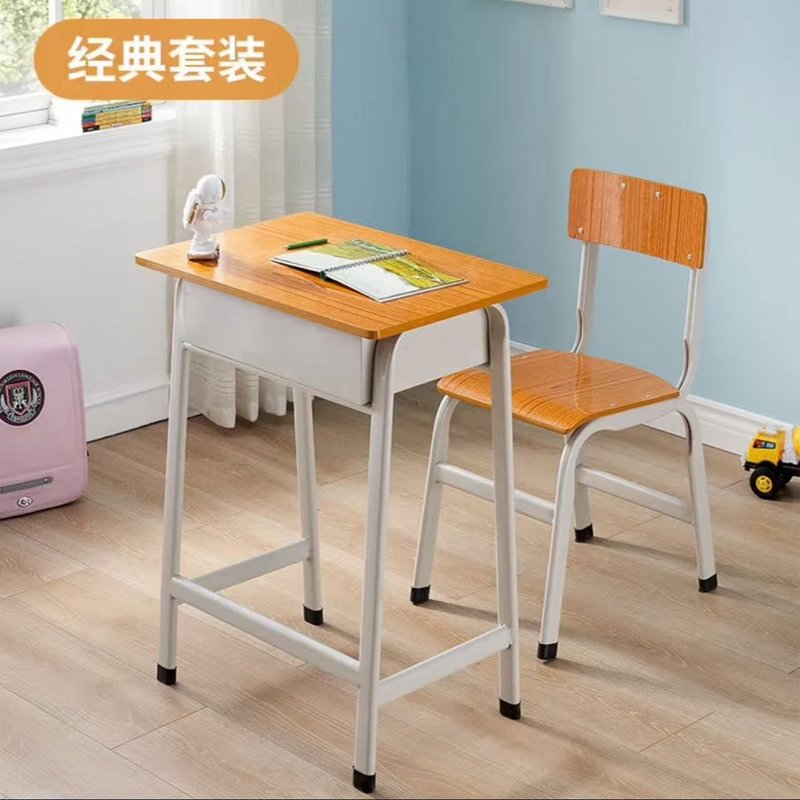 学校同款桌椅中专用凳子单人课桌椅培训机构书桌学习桌椅教室标准