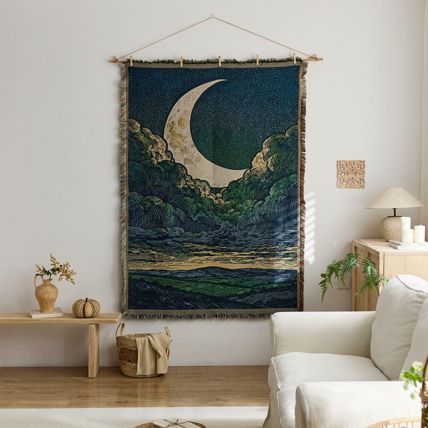 复古星月云景挂布艺术风