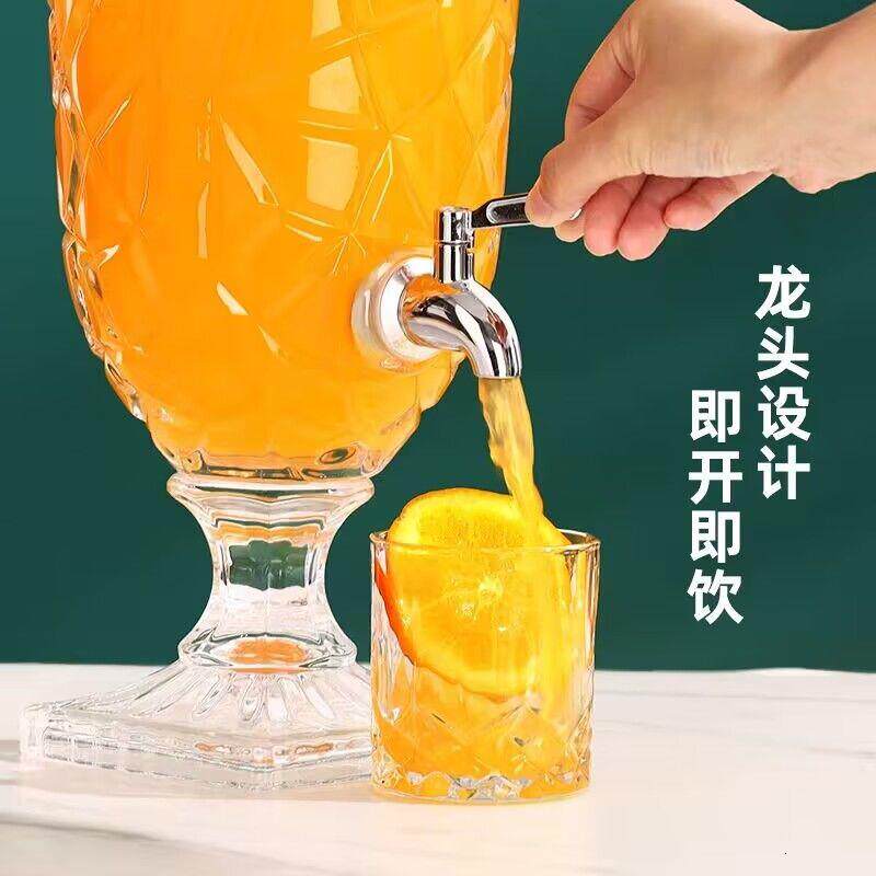 冷水壶家用带龙头玻璃凉