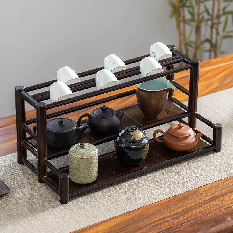 桌面茶杯架子茶具收纳紫