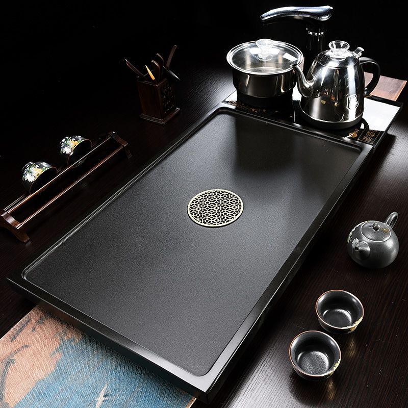 乌金石茶盘套装全自动家用办公现代简约石茶盘大号功夫茶台石茶海