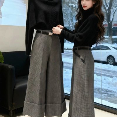 秋冬穿搭一整套今年流行时尚巨好看女人味气质韩系针织衫毛衣套装