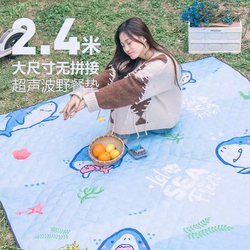 户外超声波240X240加厚野餐垫公园草坪防潮垫可机洗露营帐篷垫