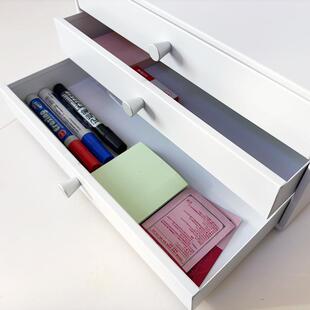 子包邮UXM收纳可抽桌面抽屉柜钢制多层分类拉收小抽屉柜简易纳柜