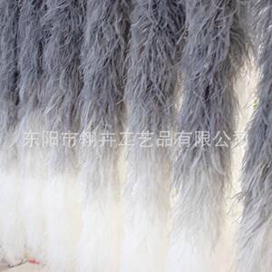 渐变加鸵MNY鸟羽毛毛条辅加厚密礼服拉丁舞服舞台表演服装料色羽