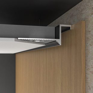 悬浮吊顶收口黑色收边条阳角金属条腻子修边压条封边条装饰条包边