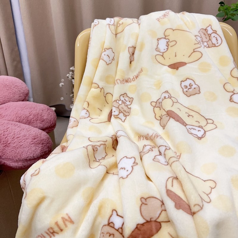 暖暖出击ins波点布丁狗波点秋冬盖毯可爱沙发休闲盖毯宿舍绒毯