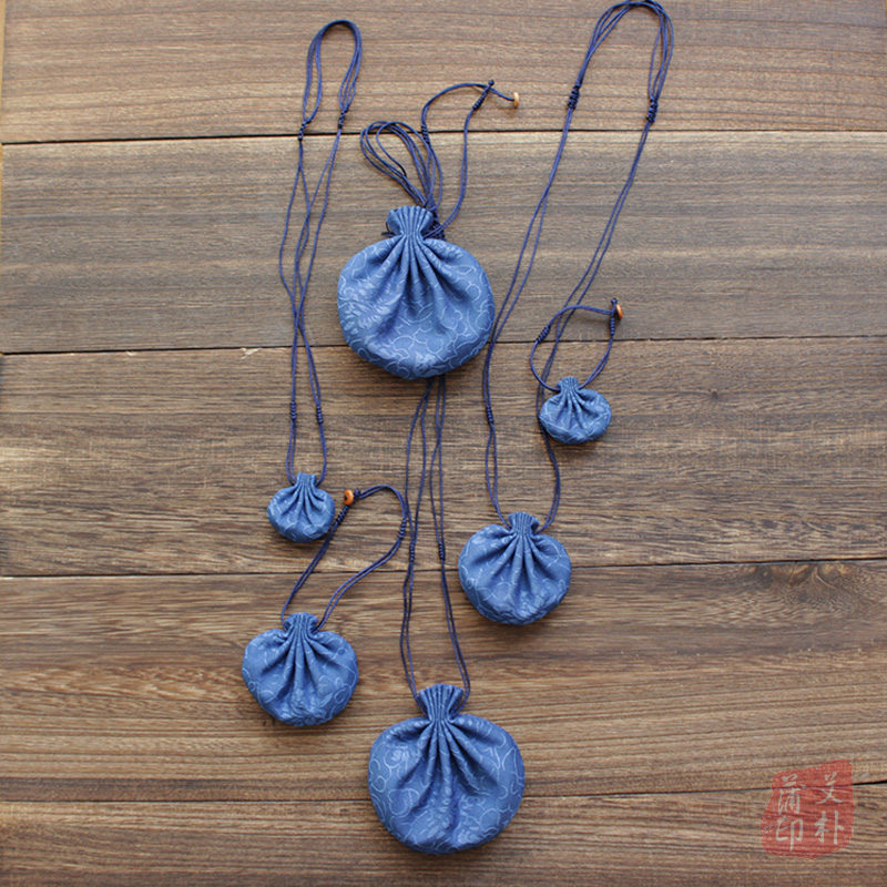 古风香囊空袋 挂脖香袋香包长绳随身荷包短绳驱蚊汽车艾草收纳袋