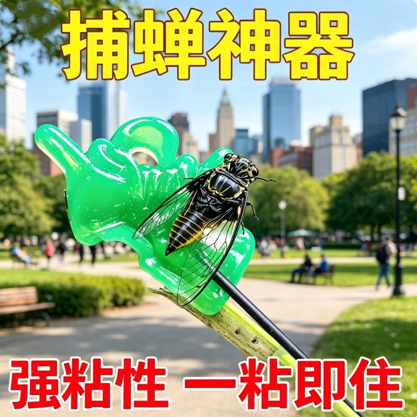 粘知了小手塑料软胶伸缩粘性手掌