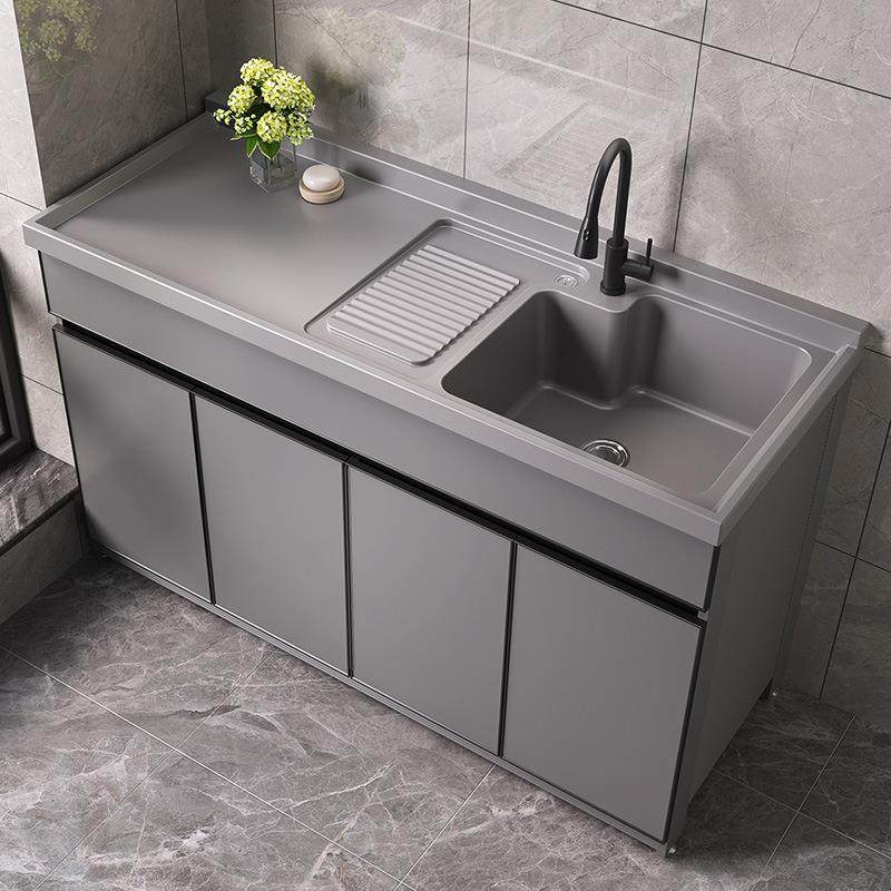 太组空柜铝合金洗406衣一体盆柜带搓衣板阳台洗手洗衣台盆衣池合