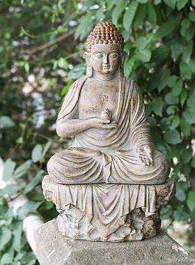 佛像摆件招财室鱼缸景水族造69874佛景像摆件水景配件内观禅意佛