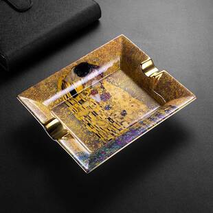 茄龙 茄烟灰缸陶瓷烟雪灰缸平整缸大口径R509底烟灰 CIGALOONG