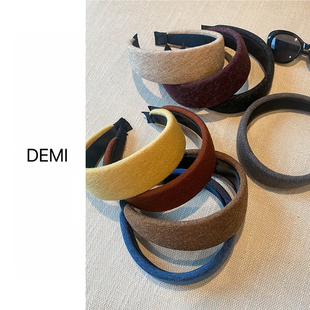 2025秋季 定制 百搭糖果色温柔气质毛呢发箍F1363 RUILI MISS