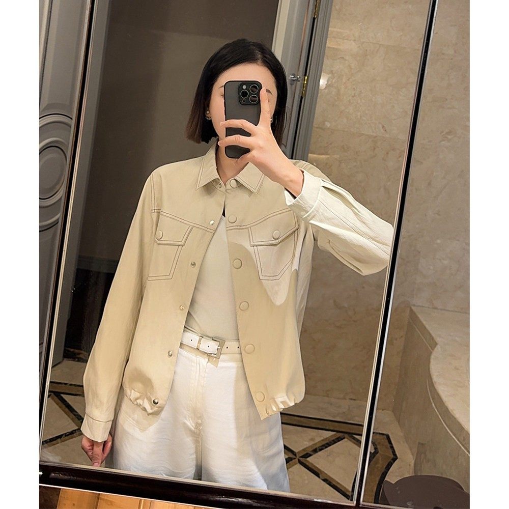 MISS RUILI 定制 翻领复古单排扣双贴袋长袖皮衣夹克F0206,女装/女士精品,皮衣,淘宝优惠券,粉丝福利购,淘宝优惠卷