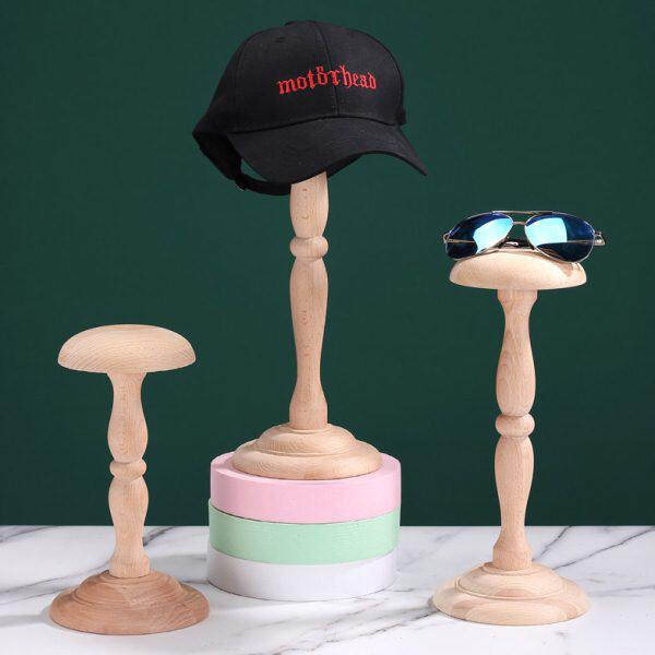 实木帽子架展示道具帽托服装店卖帽子的展架陈列货架落地帽架帽撑