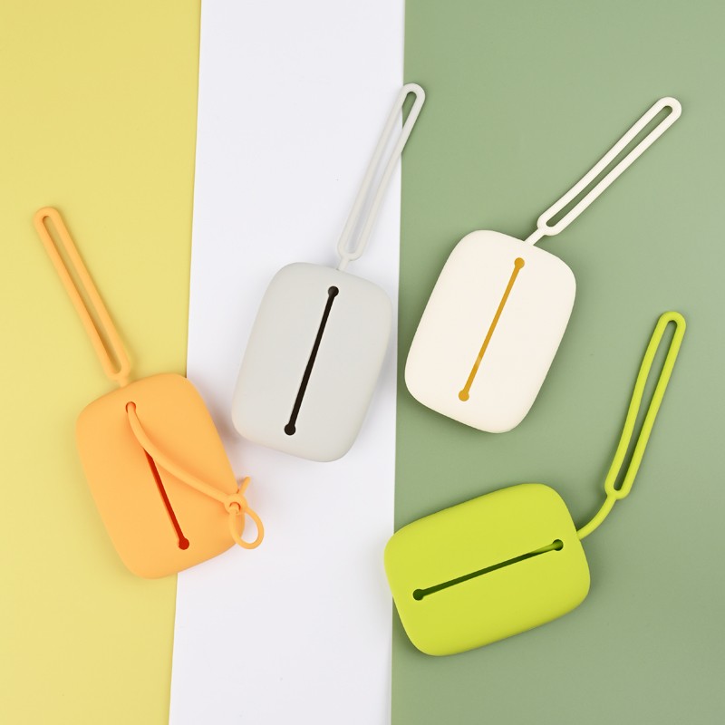 热烧硅胶钥匙包扣公交门禁卡套交通卡保护套饭卡包简约抽拉绳男女