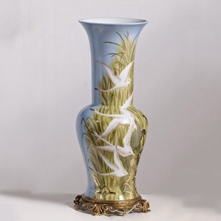 奢华中式 饰摆件欧式 古典家居装 饰瓶005 手绘描金陶瓷大花瓶客厅装