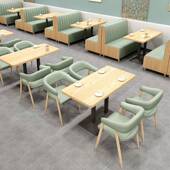 小餐厅墙卡座沙发靠商用咖啡厅甜174品店吃面馆店汉堡奶茶店桌椅