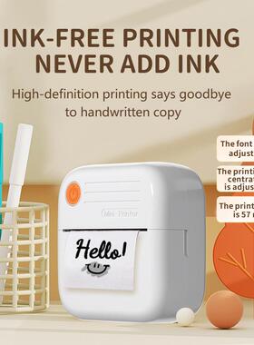 迷你印机题打机照片热敏口袋打印机mini打poA35白色rtableprint错