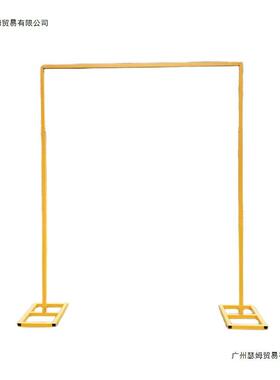 新款杆婚庆摆具铁艺背ALsj5896景架伸缩道婚礼件舞台布置金色拱门