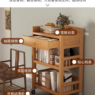 可移动茶几客沙发旁边边985柜边几台茶的带轮小茶桌置物架小桌子