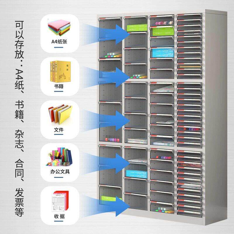 a4文柜凭证存票据效同率柜财件务抽屉资料放柜美甲柜合ZX-0005收