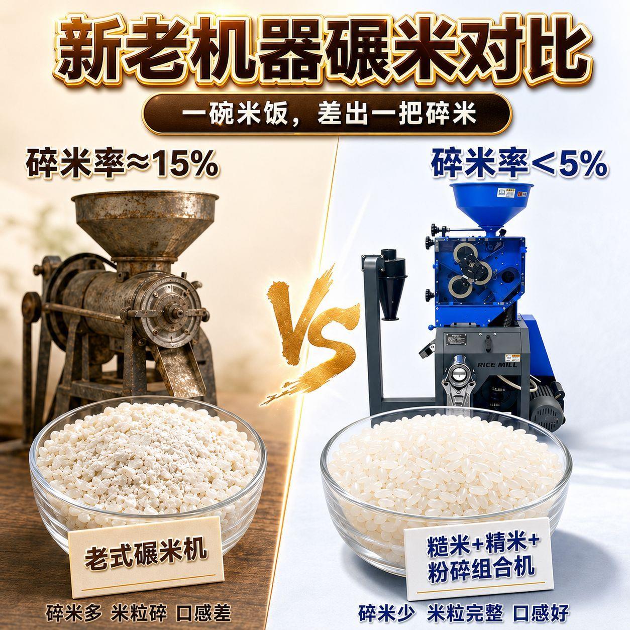 新款胶辊砻谷碾米一体机