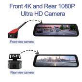 9.寸流媒行体全屏311记录仪4K高清夜视车前后双录倒车影6像停车监