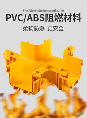 纤坤槽浩QON布线光纤道纤槽光纤槽ABS阻燃塑料线尾槽机房布线尾槽